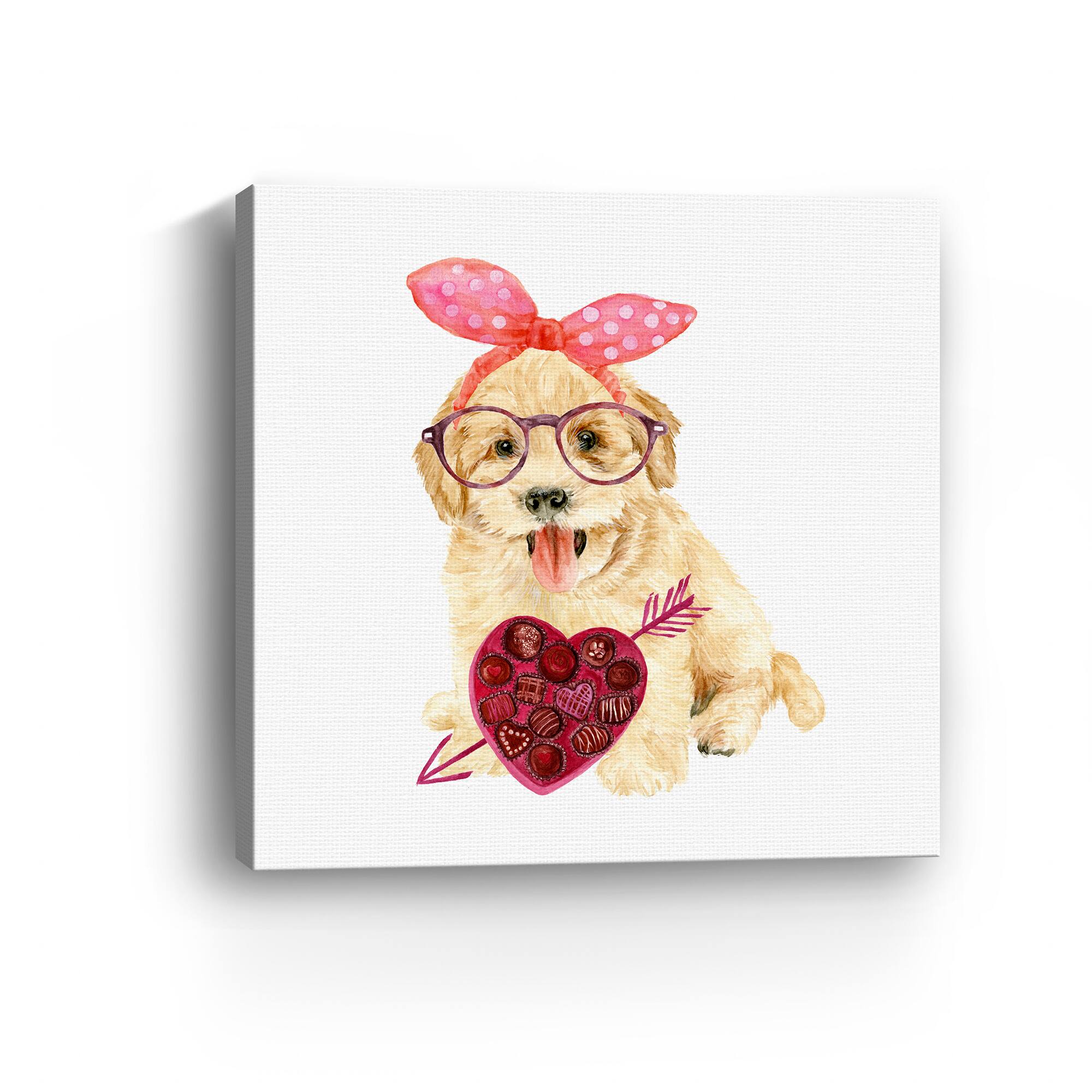 Valentine Puppy IV Canvas Giclée Art